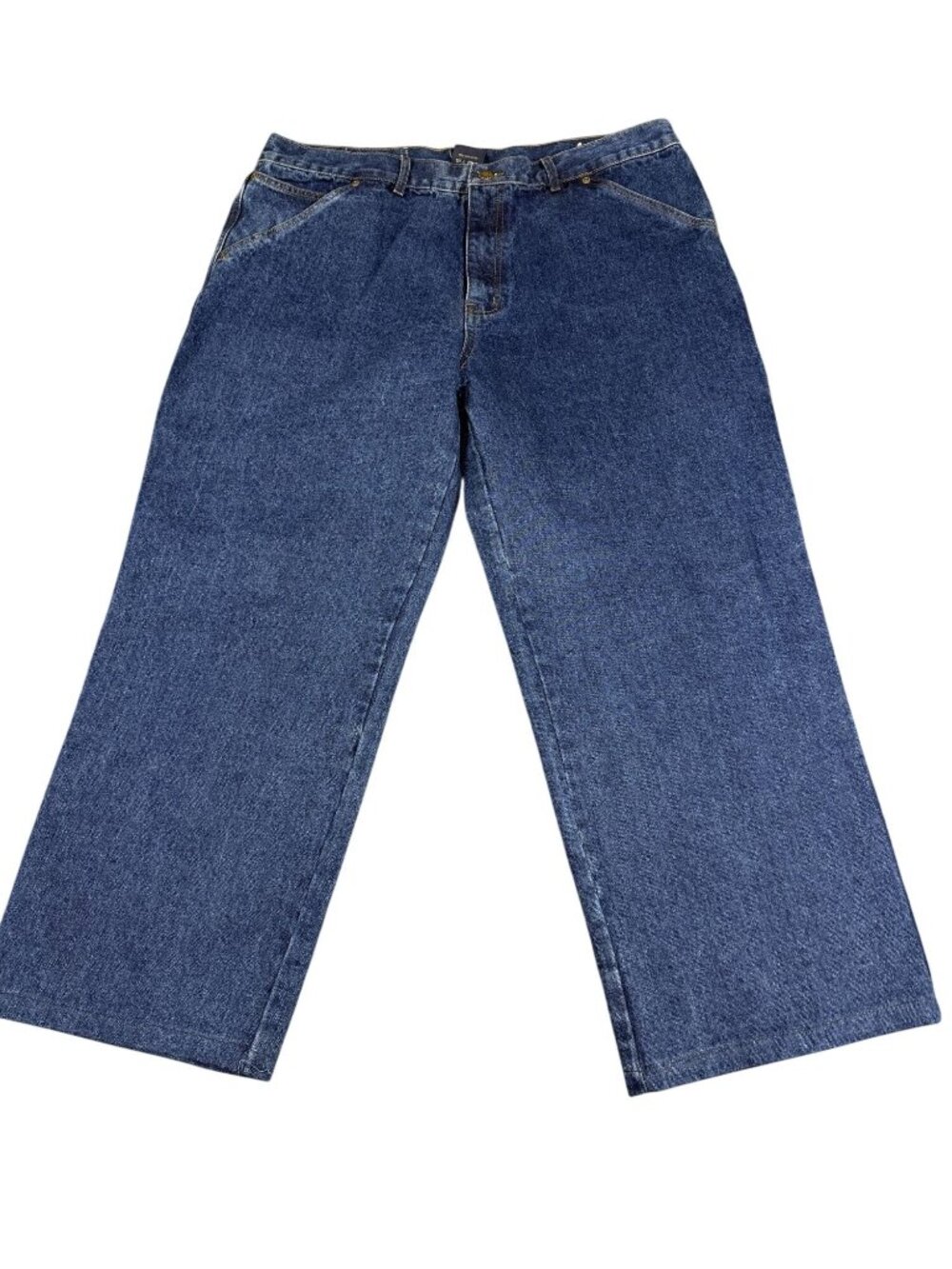 Smith's Workwear Mens Blue Relaxed Fit Carpenter Denim Jeans 36x30